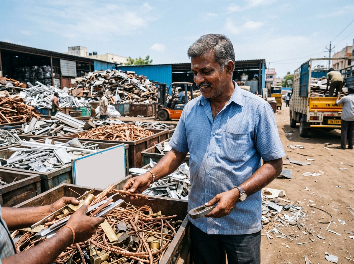 Tamil Scrap Dealer in Chennai Yard